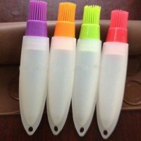 FDA Certificate Non Stick Silicone oil Brush Silicone Handle Brush with logo